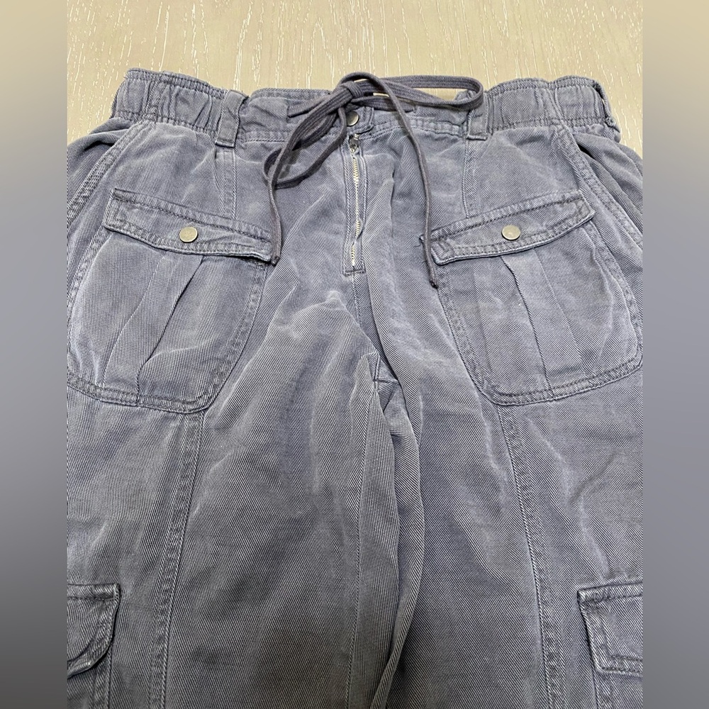 ZARA Pewter Drawstring Cargo Pants
